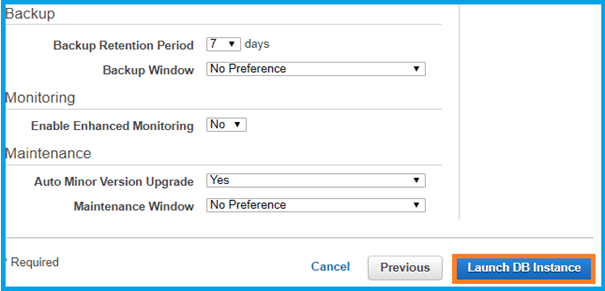 SQL Database in AWS